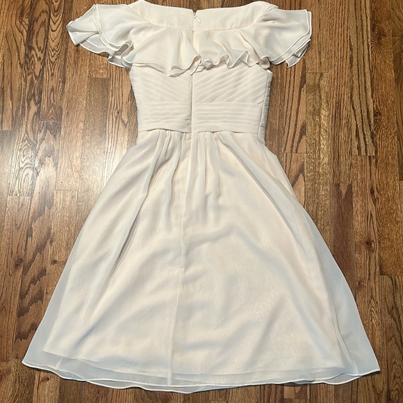 Azazie Hadley White Alabaster Dress Size 2 - Picture 6 of 6